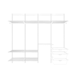 Zircubed步入式金属衣柜3.9米新型钢制框架衣帽间壁挂式卧室衣橱