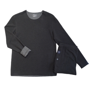 新款兄华内衣男士无痕蚕丝温泉养肤发热保暖内衣中厚秋衣秋裤套装