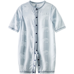 [奇迹大西洋]aqpa爱帕婴儿连体衣空调服莫代尔镂空夏季薄宝宝衣服