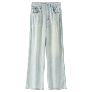 BANANA BABY2025年新款复古水洗牛仔裤女宽松显瘦时尚休闲长裤