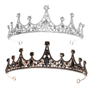 生日皇冠肩带 ins高级感女神派对装扮超仙公主成人礼水钻王冠头饰