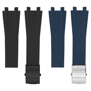 适配雅典Ulysse手表带航海经理人系列专用硅胶凹凸口表带26mm腕带