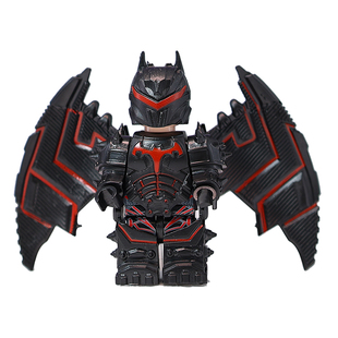 第三方重装机甲黑暗骑士地狱蝙蝠侠积木小人仔偶拼装玩具手办摆件