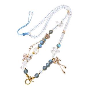 泰国佛牌链子炫彩珠项链唐卡颈链白水晶狐狸吊坠配链