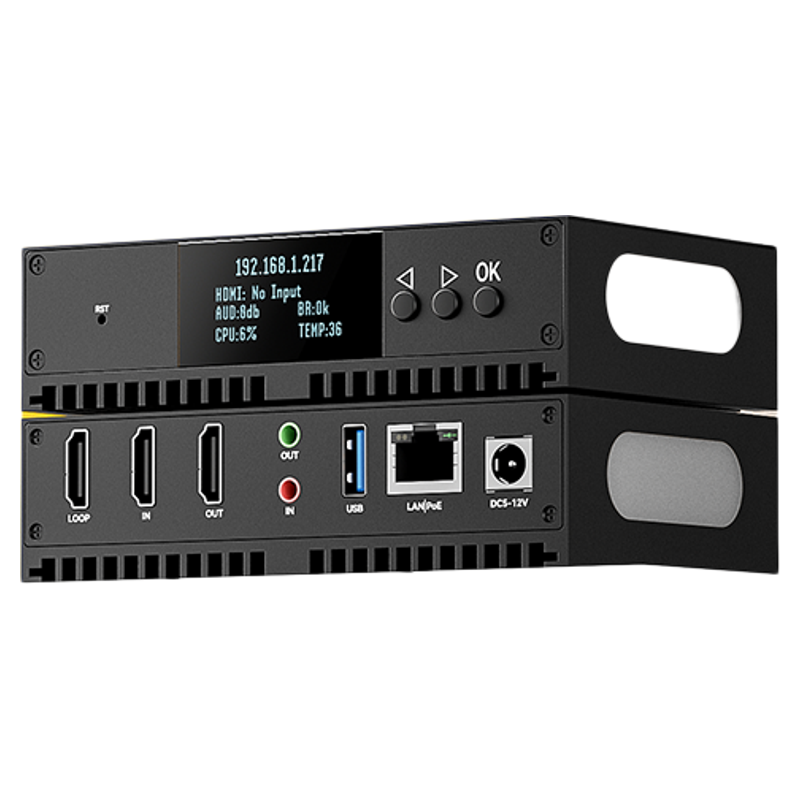 4K60录制盒 HDMI编码器解码器h.265直播SRT/NDI协议
