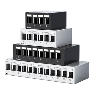 英曼家用弱电箱8口空配线架直通双通母对母机柜布线连接器4口6口12口理线架网线模块电视USB对接头RJ45接口转