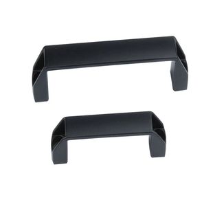 加厚铝合金黑色明装拉手柜门把手明装工业设备拉手工具箱提手90MM