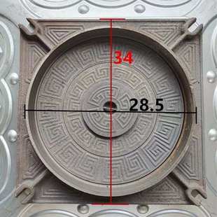 铸铁耐烧气化炉回风炉配件三套圈炉盖子封火板农村烤火炉盖子生铁