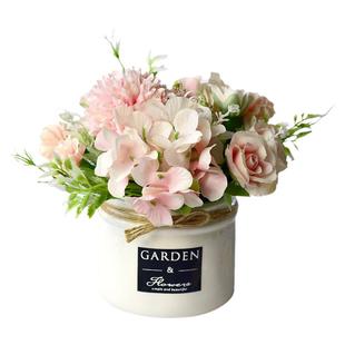 ins北欧假花仿真花室内家居干花摆件客厅玫瑰茶苞餐桌装饰品摆设