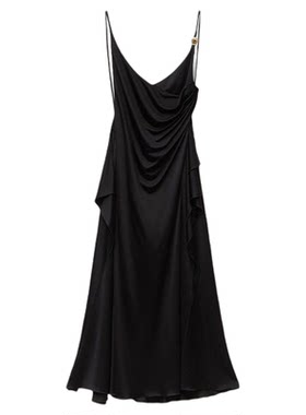 【早秋新品】VERSACE/范思哲 女士平纹针织垂褶迷笛连衣裙