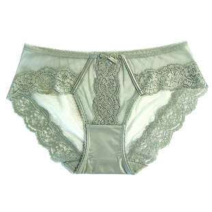 轻奢法式性感蕾丝内裤女透明网纱透气高级感独特绝美纯棉档三角裤