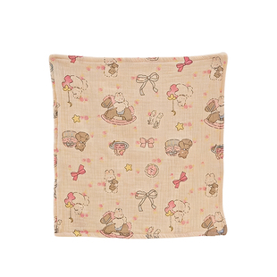 木马小兔儿童a类纱布六层套装方巾毛巾2025新款全棉洗脸小毛巾