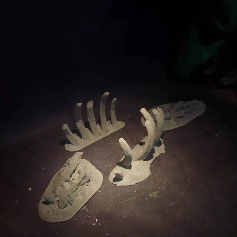 冬官手作 鱼缸造景摆件装饰海缸海水缸布景恐龙骨架龙骨骨头 残骸