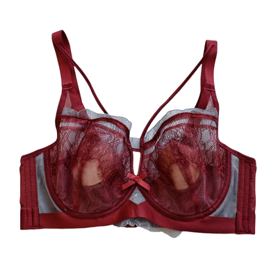 性感水晶杯大胸显小软钢圈文胸罩