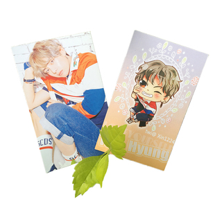 明星小卡定制明信片应援小卡制作纸质异形折页卡片圆角背卡专辑卡