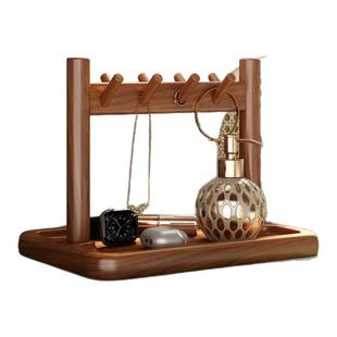 全实木置物架钥匙挂架桌面收纳架入户玄关钥匙架家用门口摆放架子