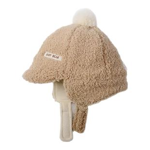 宝宝秋冬帽子男童护耳帽防风保暖儿童户外帽摇粒绒抓绒婴儿帽可爱