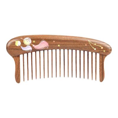 谭木匠镶齿梳13CM绿檀按摩