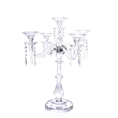 水晶烛台简约现代婚庆摆件北欧