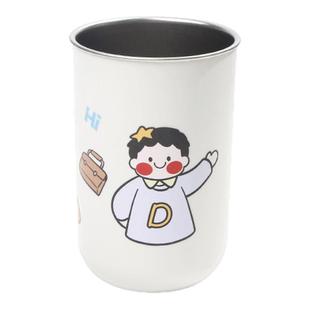 一家三口漱口杯不锈钢儿童卡通刷牙杯亲子洗漱杯情侣牙刷杯高颜值