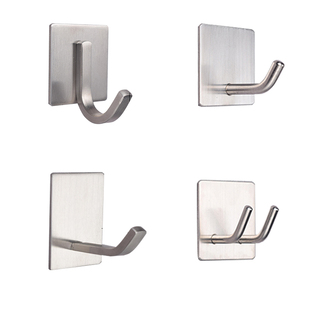 304不锈钢挂钩单钩单个挂衣钩浴室厨房卫生间试衣间墙壁壁挂免钉