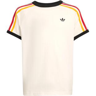 阿迪达斯童装2026新款男童大童撞色三叶草女童圆领T恤短袖KQ8369