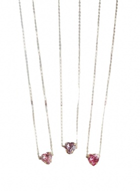 夏日微风芭比粉色玫红紫色项链