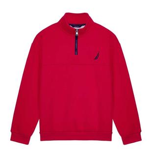 NAUTICA儿童加绒卫衣摇粒绒男孩冬加厚男童女童大童新年红色外套