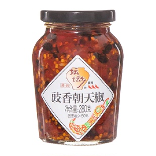 坛坛乡豉香朝天椒280g*1瓶拌饭拌面剁椒调味下饭酱炒菜