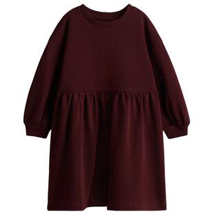 HM童装儿童女童裙子春季休闲大廓形卫衣面料连衣裙0984595