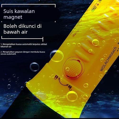 充电潜水手电筒水下专业照明灯夜潜头灯赶海探照灯强光防水