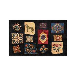 复古风入户门地垫玄关进门免洗可擦脚垫轻奢风刮沙蹭土垫子好打理