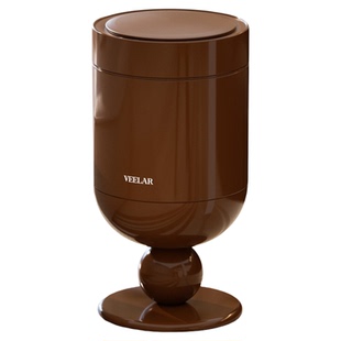 新款智能垃圾桶金属感应开盖复古充电款电动家用客厅复古棕色高档