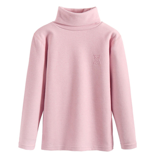 儿童秋衣男童彩棉高领加厚内衣百搭女童舒绒纯棉大童打底衫冬季