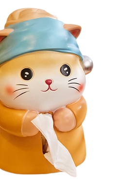 纸短情长，盒你共享艺术猫纸巾盒