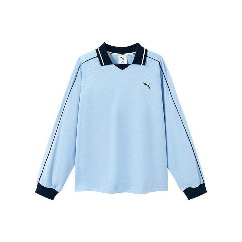 Puma/彪马2026秋季新款中大童长袖T恤翻领上衣洋气时尚休闲柔软