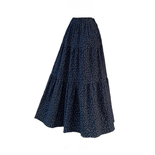 法式碎花半身裙女2025秋冬新款高腰显瘦中长款a字裙垂感大摆伞裙