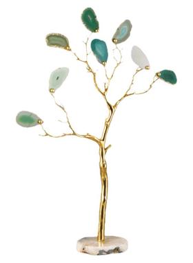 美克美家高端天然玛瑙树末央摆件