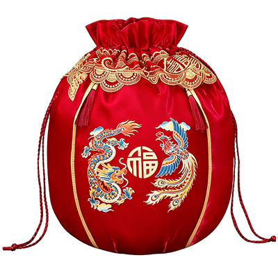 结婚聚宝盆袋陪嫁红色大号包袱皮