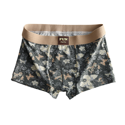 纯棉蝴蝶印花男士内裤