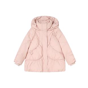 RBIGX瑞比克新款冬季女童连帽羽绒服个性贵气感厚款保暖外套