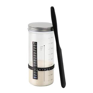 1000ml带刻度玻璃罐欧包酸种培养皿天然酵母鲁邦种发酵罐瓶子带盖