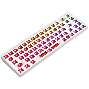 榴忙68机械键盘套件rgb三模蓝牙2.4G无线键盘游戏diy客制化热插拔