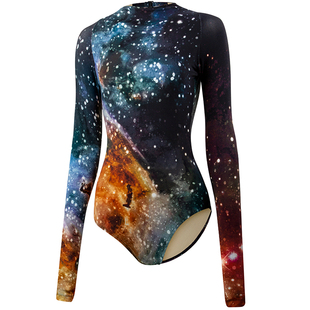 Danzea东之杰jac星空长袖芭蕾连体服高级女空中瑜伽体操服舍宾服