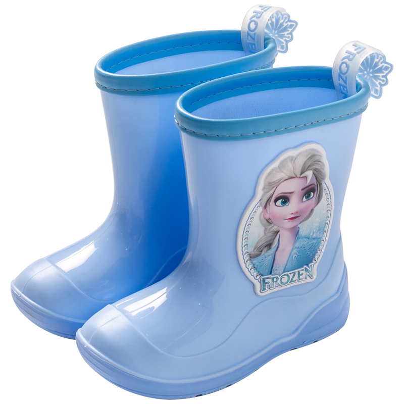 迪士尼儿童雨鞋学生水鞋雨鞋女孩小童爱莎公主雨靴防滑宝宝套鞋女