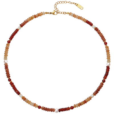 Social Talent桑蕾可乐串珠天然石珍珠项链春夏新款爆款