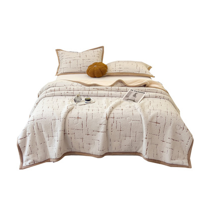 牛奶绒毛毯冬季加厚加绒保暖盖毯