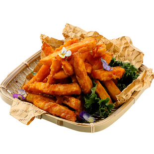 三统万福地瓜条油炸半成品1kg黄金甘梅粉地瓜条空气炸锅冷冻薯条