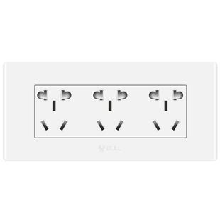 公牛118型开关插座面板 15孔电源插座十五孔9孔墙壁插座 九孔插座