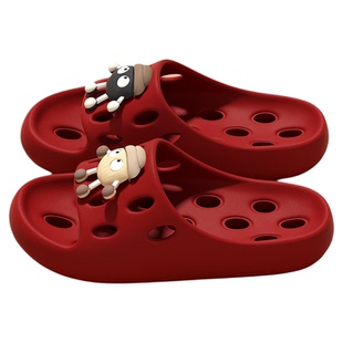 防滑亲子浴室拖鞋女2026新款室内居家洗澡速干本命年红色凉拖鞋男
